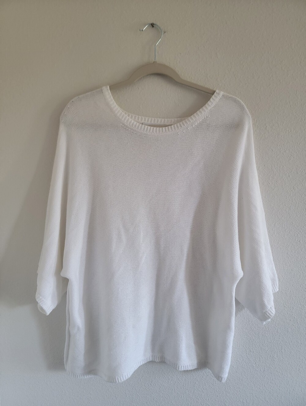 The White Company White Label Cotton Half Sleeve Sweater Size Medium